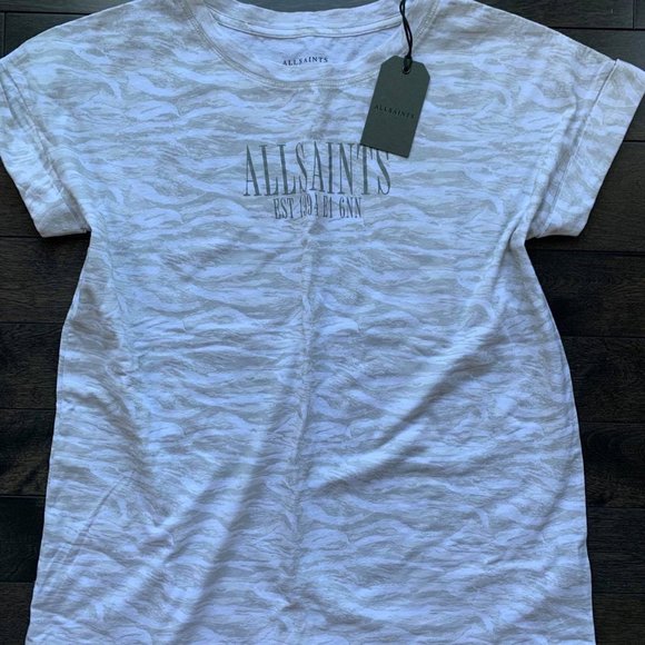 All Saints White Short Sleeve Tee with Tiger 🐅 Design - Picture 2 of 9